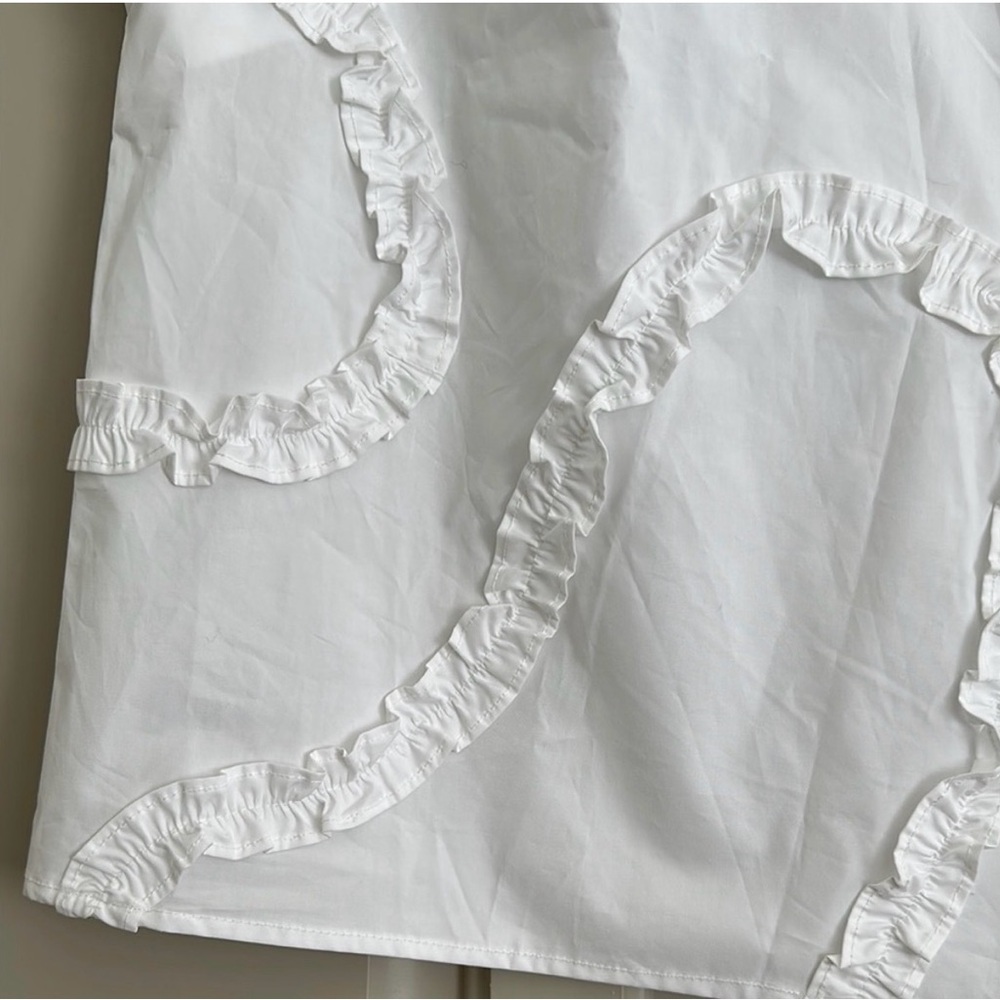 kate spade new york Raised Ribbon Shirt in White Women’s Size XL - Picture 6 of 10